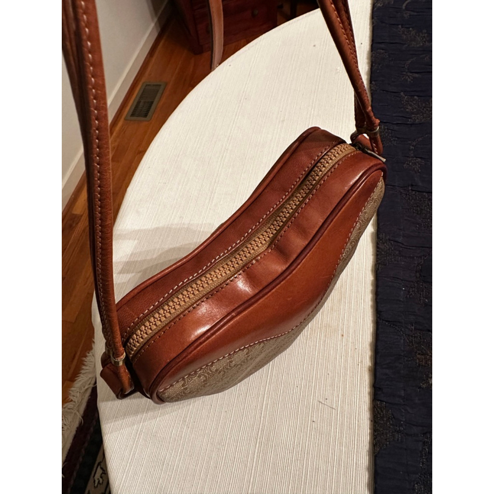 Celine Brown Beige Monogram Macadam Heart-Shaped Shoulder Bag - Picture 7 of 16